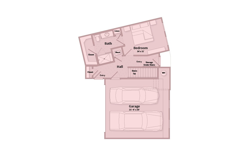 C3A - 3 bedroom floorplan layout with 3 baths and 1891 square feet. (Floor 1)